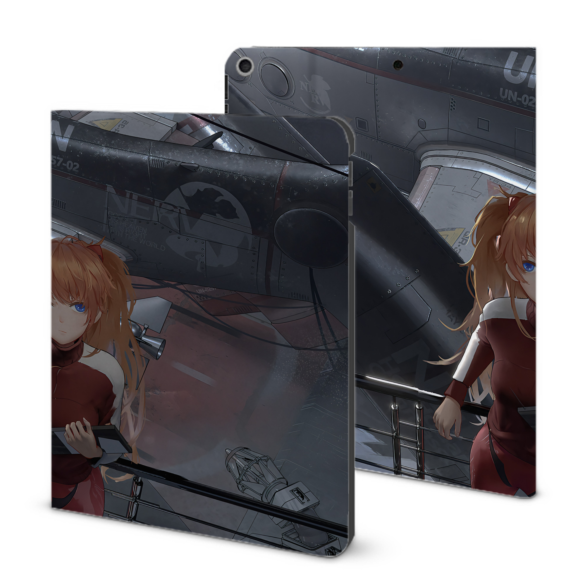 （画像用） EVA 新世紀エヴァンゲリオン IPad ケース ブック型 PUレザー TPU 耐衝撃 軽量 薄型 ペン収納なし 全面保護 IPad 各モデル対応